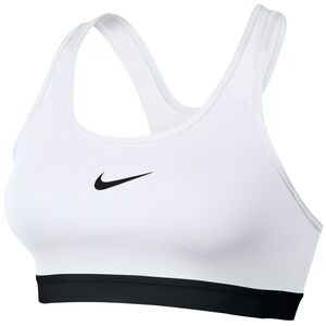 Nike Women's White and Black Sports Bra